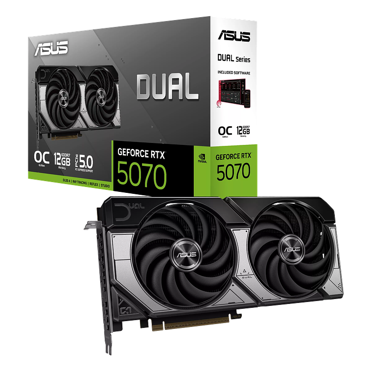 Tarjeta de Video ASUS Dual Nvidia GeForce RTX 5070 12G OC Edition GDDR7 1