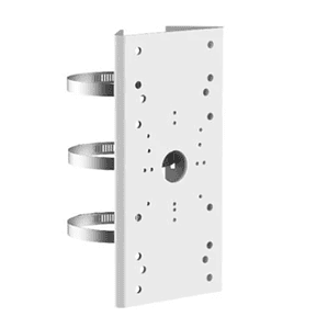 Abrazadera para montaje de cámara - instalable en poste - blanco - Hikvision 