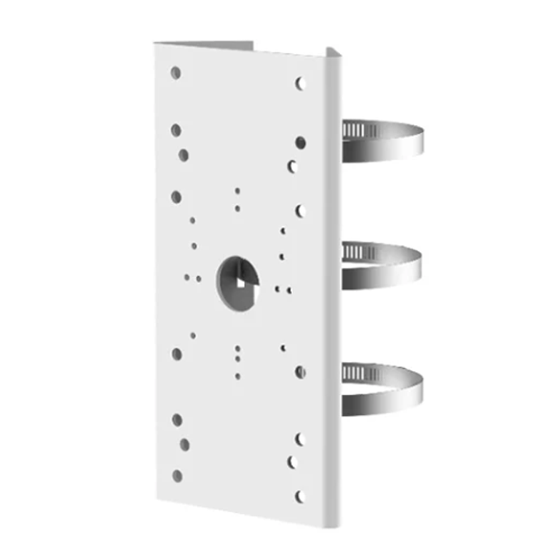Abrazadera para montaje de cámara - instalable en poste - blanco - Hikvision  2