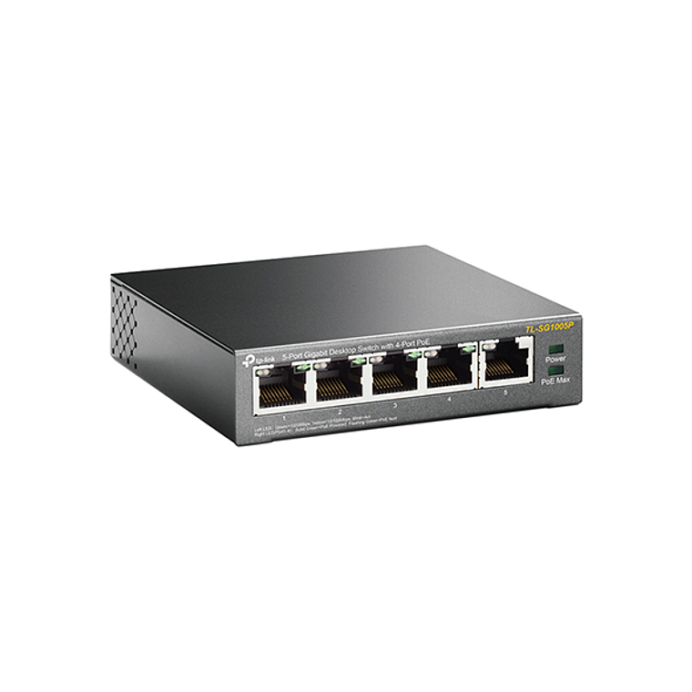 Switch 4 puertos TL-SG1005P Poe Tp-Link. Gigabit.  4