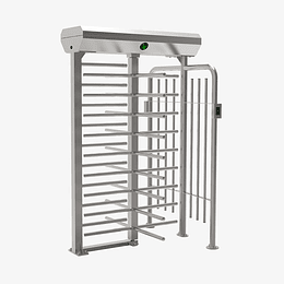 Torniquete cuerpo entero bidireccional FHT2400, carril simple, acero inoxidable.