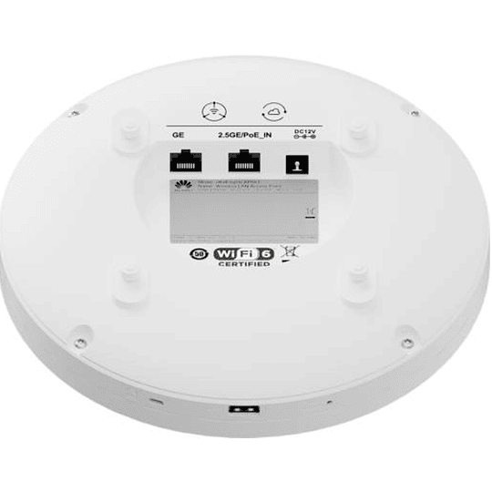Punto de Acceso Wi-Fi 6 AX6600 Tri-Banda, Huawei AP661, MU-MIMO, Smart Antenna, PoE, BLE, 02355VFC