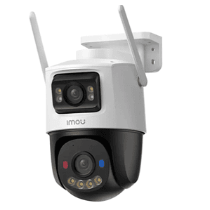 Cámara Imou Cruiser Dual 2 de 10MP exterior tipo PT lente fijo de 5MP y lente PT de 5MP iluminación máxima de hasta 30m.  