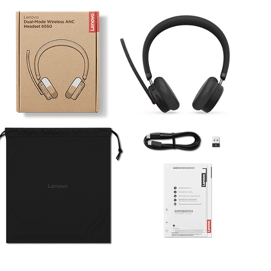 Audífono Lenovo Dual-Mode Inalámbrico ANC 6550 (USB-A