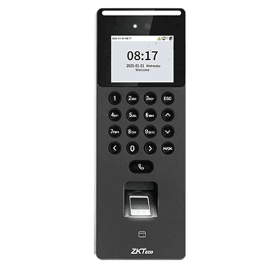 Terminal de control de acceso Standalone IP, Reconocimiento facial, huella, clave