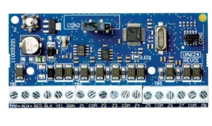 Modulo DSC de expancion de zonas cableadas. 8 zonas alimentacion auxiliar 125mA.