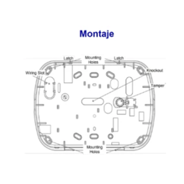 Teclado Cableado LCD Alfanumérico de 32 caracteres admite 128 zonas compatible con NEO 2