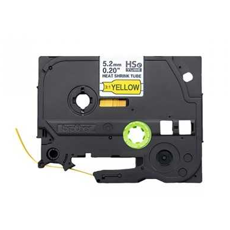 Cinta Rotuladora Brother Termocontraíble - Tubo Brother 5,2mm Am Termo retráctil 0,8-3,1mm Negro en Amarillo de 1,5mt 2
