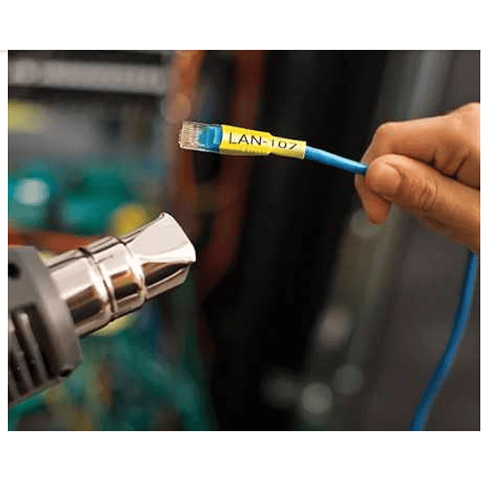 Cinta Rotuladora Brother Termocontraíble - Tubo Brother 5,2mm Am Termo retráctil 0,8-3,1mm Negro en Amarillo de 1,5mt