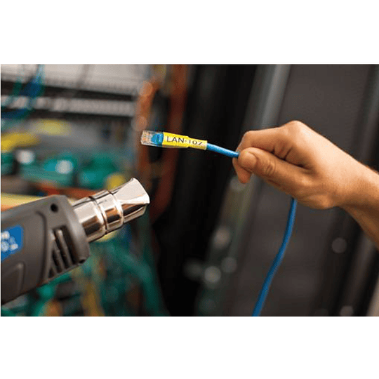 Cinta termoretráctil Brother 21mm. negro en amarillo 1,5m