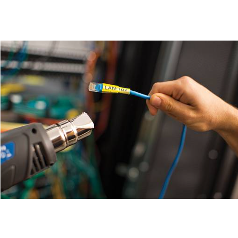 Cinta termoretráctil Brother 21mm. negro en amarillo 1,5m 2