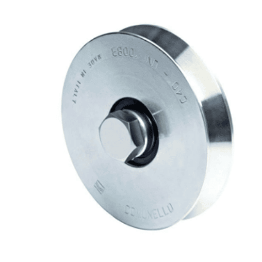  Rueda para canal V de 70mm de 1 rodamiento soporta 190 Kg