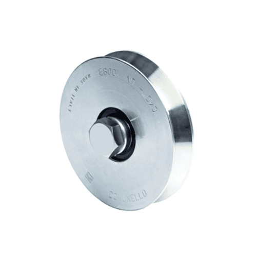 Rueda para canal V de 80mm de 1 rodamiento soporta 200 Kg