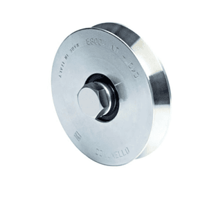 Rueda para canal V de 90mm de 1 rodamiento soporta 210 Kg