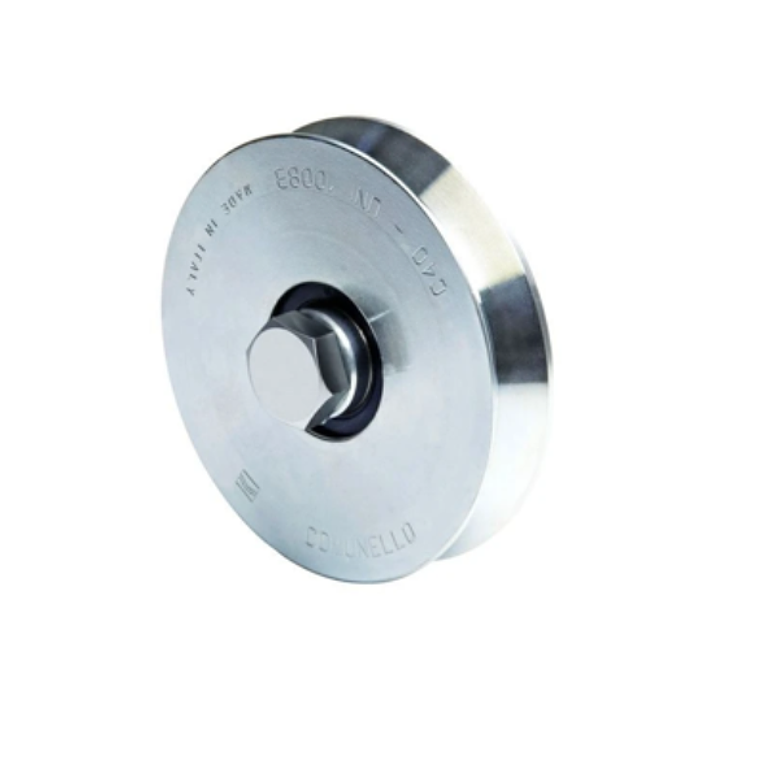 Rueda para canal V de 120mm de 1 rodamiento soporta 240 Kg 1