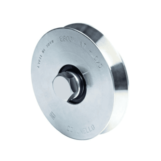 Rueda para canal V de 100mm de 1 rodamiento soporta 220 Kg