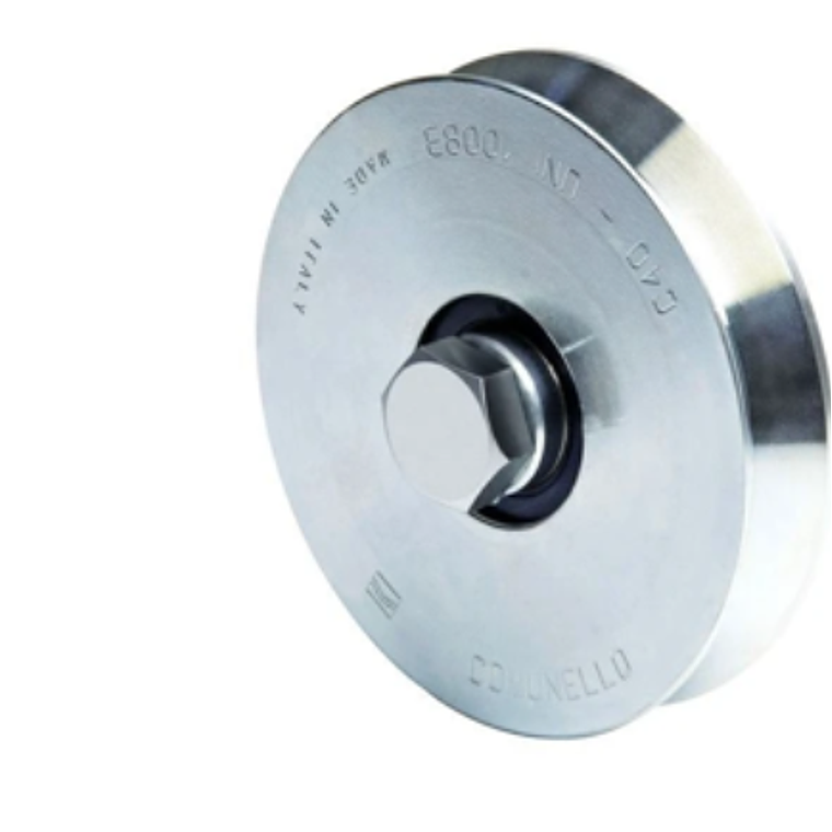 Rueda para canal V de 140mm de 1 rodamiento soporta 270 Kg 1