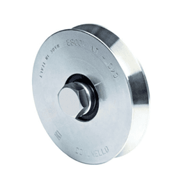 Rueda para canal V de 160mm de 1 rodamiento soporta 290 Kg