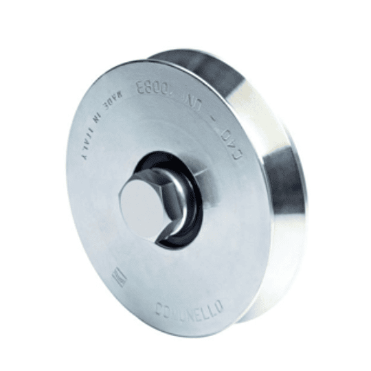 Rueda para canal V de 160mm de 1 rodamiento soporta 290 Kg