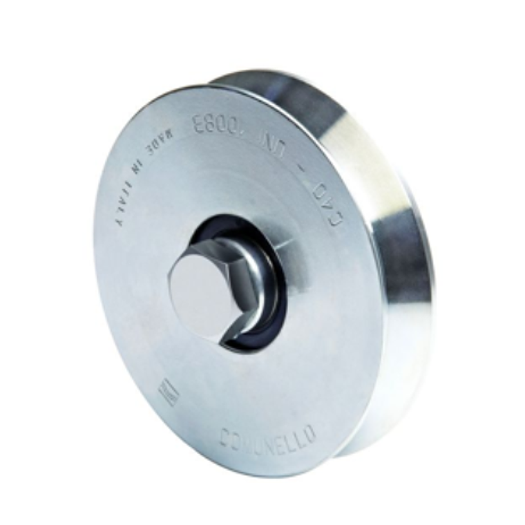 Rueda para canal V de 160mm de 1 rodamiento soporta 290 Kg 1