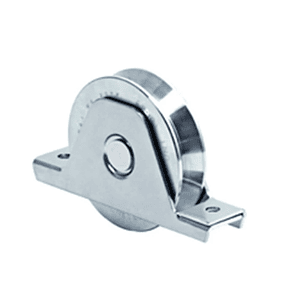 Rueda con soporte interior canal V de 120mm de 1 rodamiento soporta 400 Kg