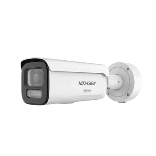 Cámara de red tipo bala varifocal motorizada ColorVu de 6 MP con luz híbrida inteligente - Hikvision 