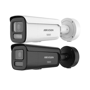 Cámara de red tipo bala varifocal motorizada ColorVu de 6 MP con luz híbrida inteligente - Hikvision 