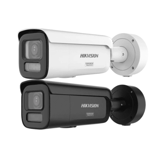 Cámara de red tipo bala varifocal motorizada ColorVu de 6 MP con luz híbrida inteligente - Hikvision 