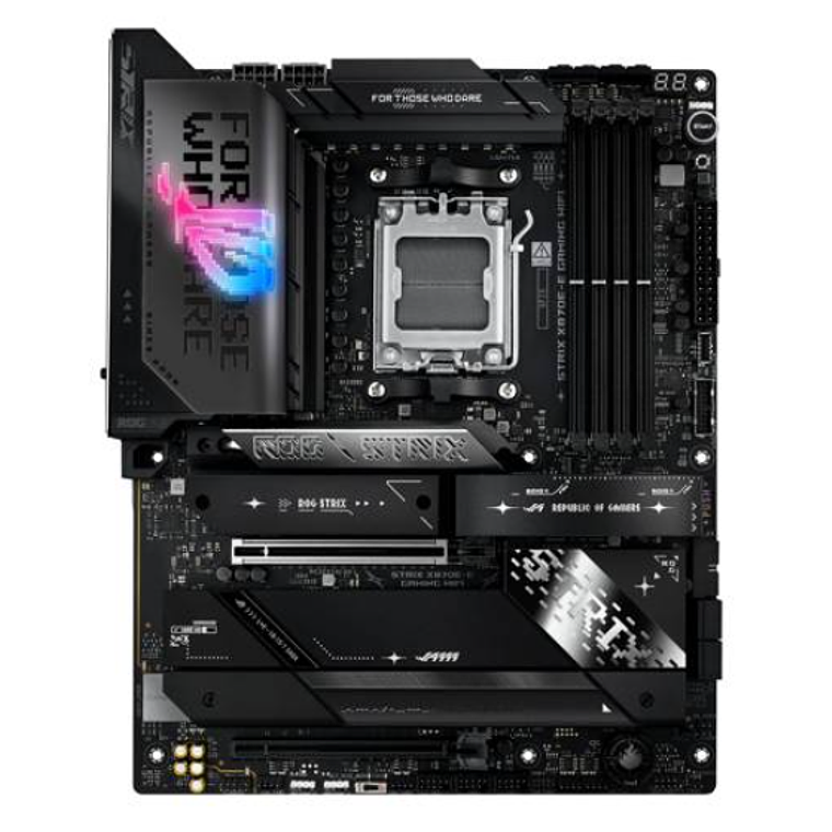 Placa Madre ASUS ROG STRIX X870E-E Gaming WiFi AMD AM5 4xDDR5, 5xM.2, 4x SATA, WiFi 7 ATX 2