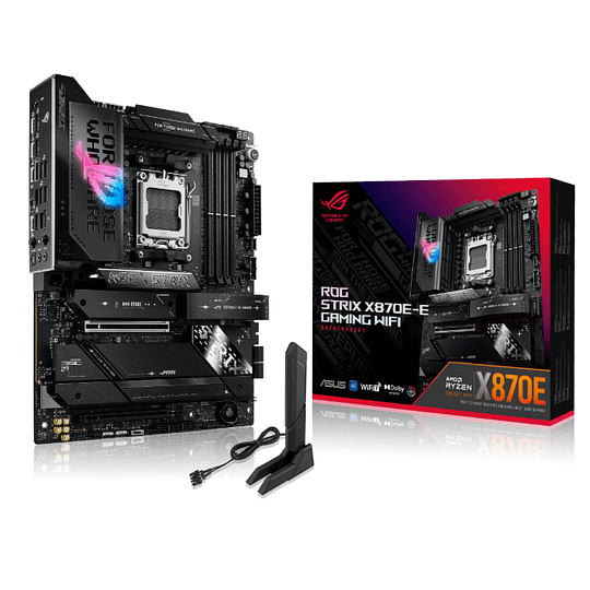 Placa Madre ASUS ROG STRIX X870E-E Gaming WiFi AMD AM5 4xDDR5, 5xM.2, 4x SATA, WiFi 7 ATX