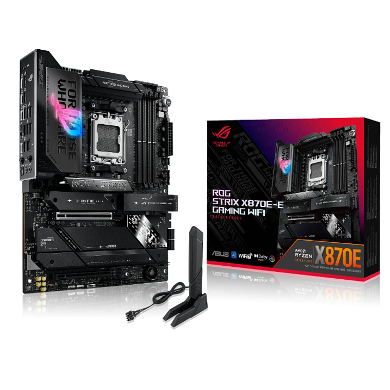 Placa Madre ASUS ROG STRIX X870E-E Gaming WiFi AMD AM5 4xDDR5, 5xM.2, 4x SATA, WiFi 7 ATX 1