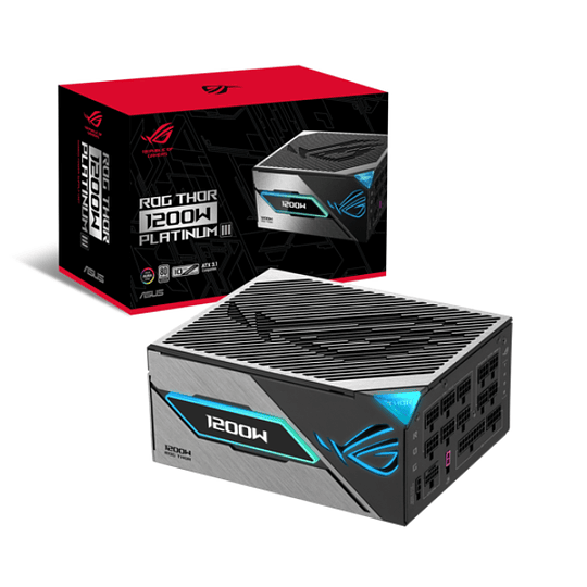 Fuente de Poder Asus Rog Thor 1200W Platinum III, Pantalla Oled