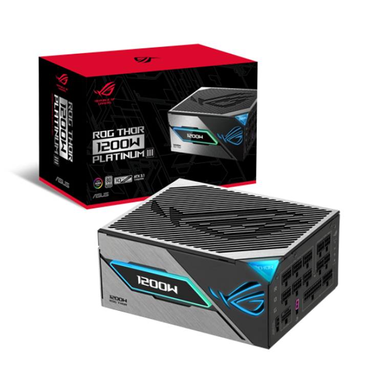 Fuente de Poder Asus Rog Thor 1200W Platinum III, Pantalla Oled 1
