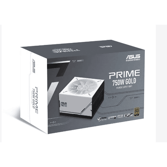 Fuente de Poder ASUS Prime 750W Gold, PFC Activo, Certificada 80 PLUS Gold