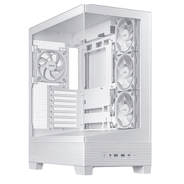 Gabinete Gamer ASUS A31 Plus, Mid Tower, Vidrio Templado, Incluye 4 Ventiladores ARGB, Blanco