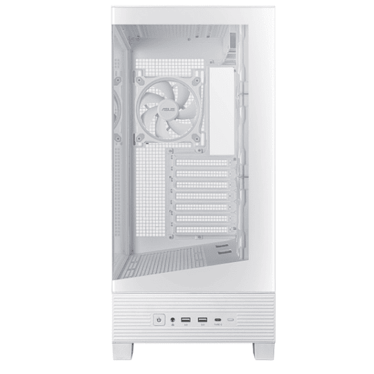 Gabinete Gamer ASUS A31 Plus, Mid Tower, Vidrio Templado, Incluye 4 Ventiladores ARGB, Blanco