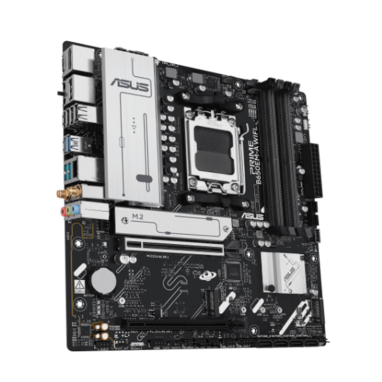 Placa Madre Asus Prime B650EM-A WIFI Socket AMD AM5 4xDDR5, 3xM.2, 4x SATA, PCIe 5.0, Micro-ATX 3