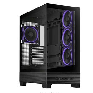 Gabinete Gamer ASUS A31 Plus, Mid Tower, Vidrio Templado, Incluye 4 Ventiladores ARGB, Negro