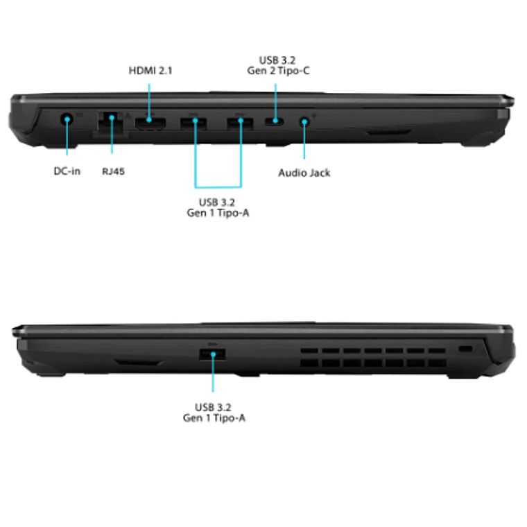 Notebook Asus Tuf Gaming A15 FA506NCG-HN193W de 15.6“ (Ryzen 7 -7445HS, 8GB Ram, 512GB SSD, Win11 Home) 5