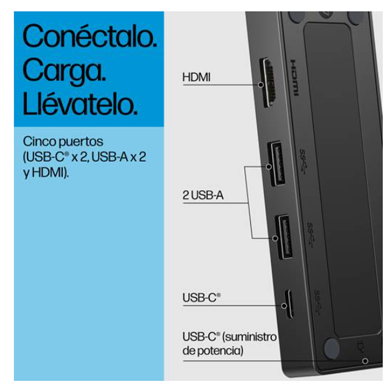 Adaptador HP - USB-C - Travel HUB G3 7