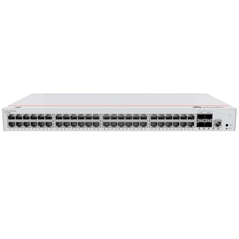 Switch Huawei eKit 48 puertos PoE+ 10/100/1000Base-T 4 Puertos 10 GE SFP+ capacidad de conmutación de 176 Gbit/s  2