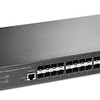Switch Omada con 24 puertos SFP 4 puertos SFP+ capacidad de switching de 128Gbps