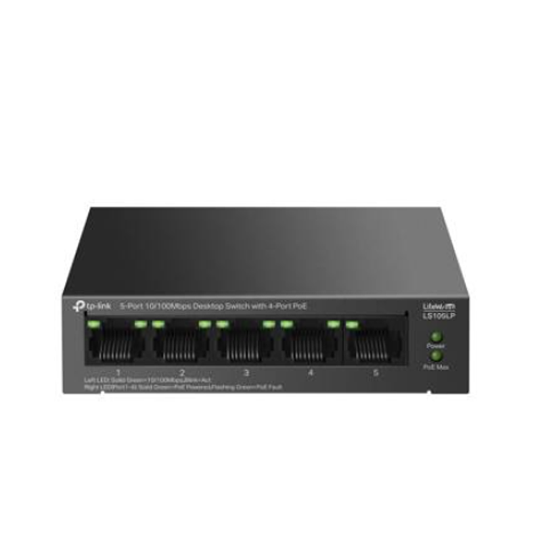 Switch de Sobremesa 10/100 Mbps de 5 Puertos con 4 Puertos PoE, TP-Link LS105LP 1