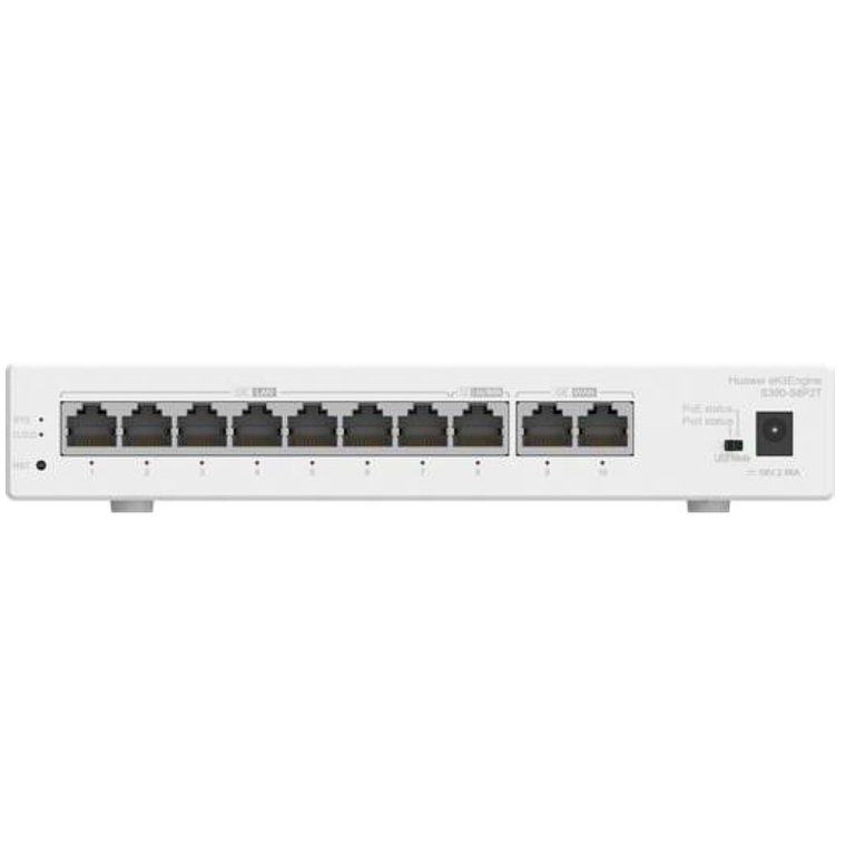 Switch 10 puertos Huawei Gateway S380-S8P2T, 2*GE WAN, 8*GE LAN(PoE+, 124W) 1