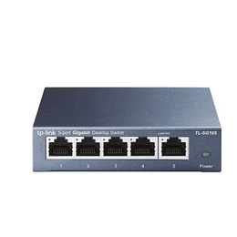 TP-Link TL-SG105 5-Port Metal Gigabit Switch - Conmutador - sin gestionar - 5 x 10/100/1000 - sobremesa