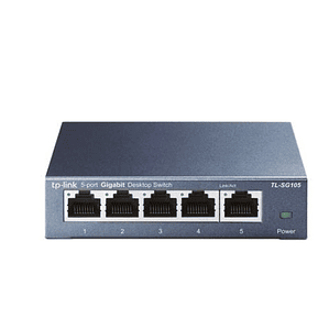 TP-Link TL-SG105 5-Port Metal Gigabit Switch - Conmutador - sin gestionar - 5 x 10/100/1000 - sobremesa