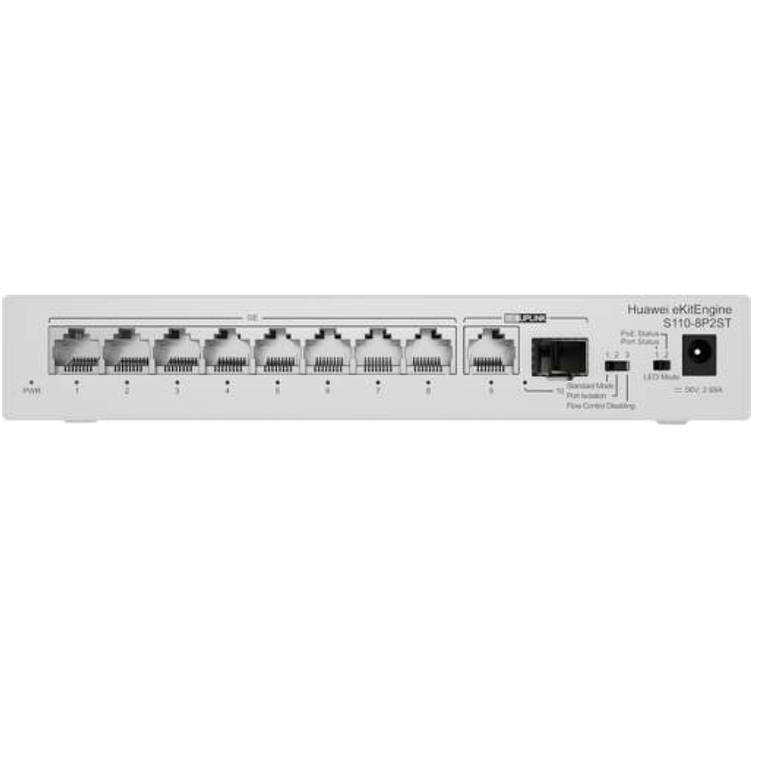 Switch Huawei eKit 8 puertos PoE+ 10/100/1000Base-T 1 Puertos 1GE SFP  1