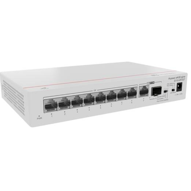 Switch Huawei eKit 8 puertos PoE+ 10/100/1000Base-T 1 Puertos 1GE SFP  3