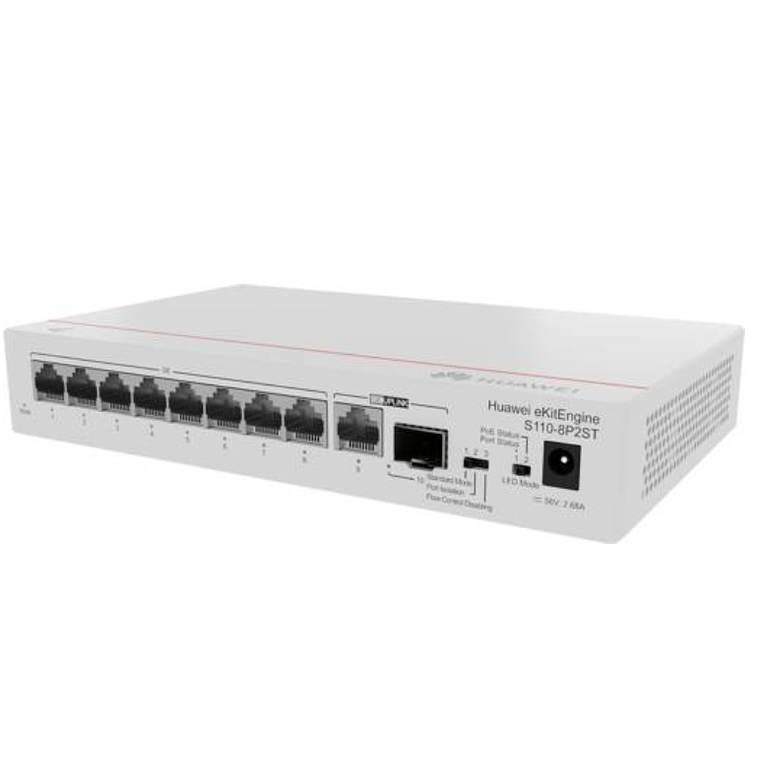 Switch Huawei eKit 8 puertos PoE+ 10/100/1000Base-T 1 Puertos 1GE SFP  4