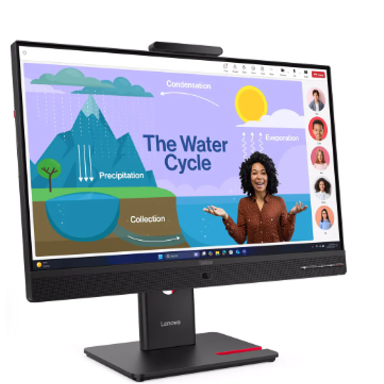 Monitor Lenovo ThinkVision T24D-4v de 23.8“ (IPS, Full HD, 120Hz, DP+HDMI, Webcam Integrada, Vesa) 2